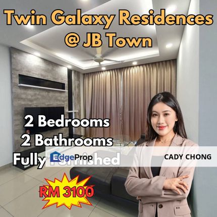 Twin Galaxy @ JB Town 2 Bedrooms Fully Furnished For Rent, Johor, Johor Bahru