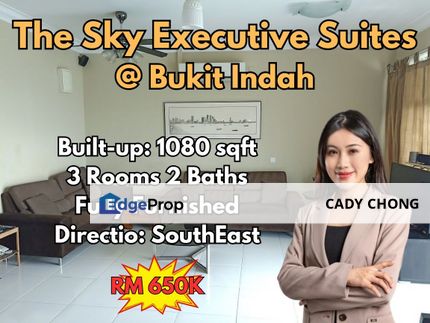 The Sky Executive Suites @ Bukit Indah 3 Bedrooms Fully Furnished Unit For Sale, Johor, Johor Bahru