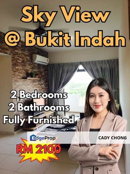 Sky View @ Bukit Indah 2 Bedrooms Fully Furnished For Rent, Johor, Bukit Indah