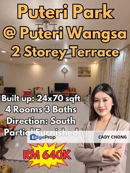 Puteri Park @ Puteri Wangsa Double Storey Terrace House Renovated Unit For Sale, Johor, Ulu Tiram