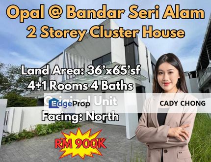 Opal Residenz @ Bandar Seri Alam Double Storey Cluster House Original Unit For Sale, Johor, Masai