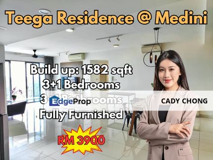 Teega Residence @ Medini 3+1 Bedrooms Fully Furnished For Rent, Johor, Kota Iskandar