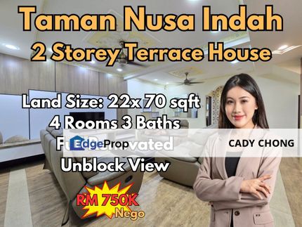 Taman Nusa Indah Double Storey Terrace House Fully Renovated Unit For Sale, Johor, Nusajaya