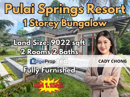 The Enclave @ Pulai Spring Resort Single Storey Bungalow Renovated Fully Furnished For Sale, Johor, Kangkar Pulai