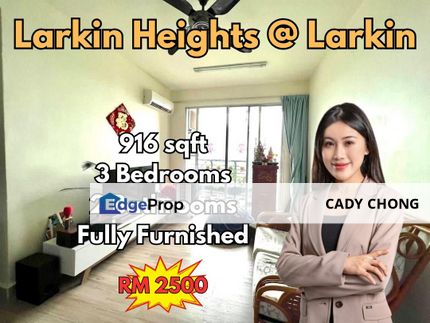 Larkin Heights @ Larkin 3 Bedrooms Fully Furnished For Rent, Johor, Johor Bahru