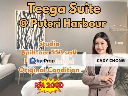 Teega Suite @ Puteri Harbour Studio Fully Furnished For Rent, Johor, 