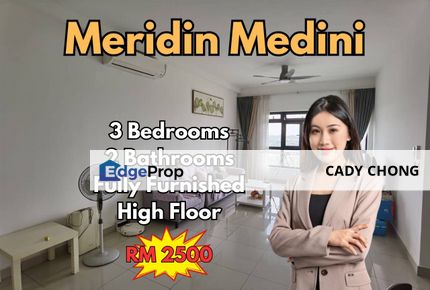 Meridin Medini 3 Bedrooms High Floor Fully Furnished For Rent, Johor, 