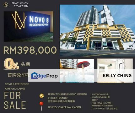 Novo 8 Condo  Kampung Lapan  0% Downpayment, Melaka, 