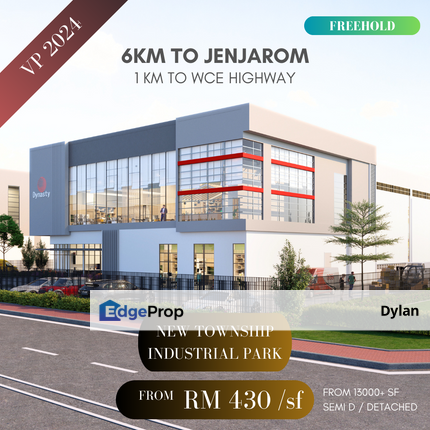 2024 VP NEW 2 STOREY SEMI-D FACTORY | RM430 PSF | JENJAROM  全新双层半独立工厂, Selangor, Jenjarom