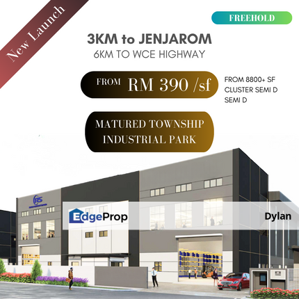 New 2 Storey Semi D Factory 56ft x 148ft  |  Industrial Park 4km to Jenjarom Town  | Price from 2.7mil+ only, Selangor, Jenjarom