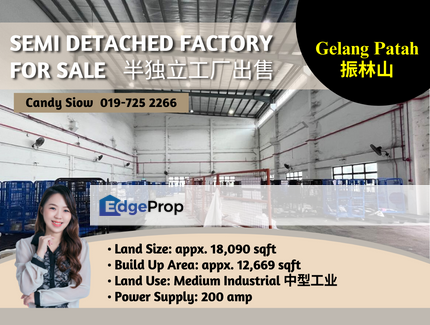 Gelang Patah BUA 12k 200 amp Semi-D Factory, Johor, Gelang Patah