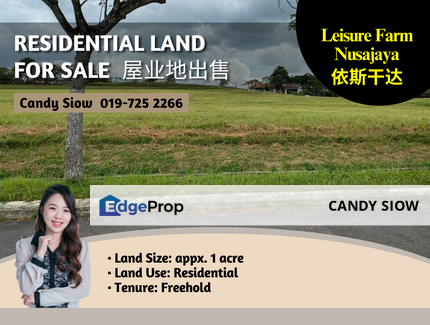 Leisure Farm Nusajaya 1ac Residential Land, Johor, Gelang Patah