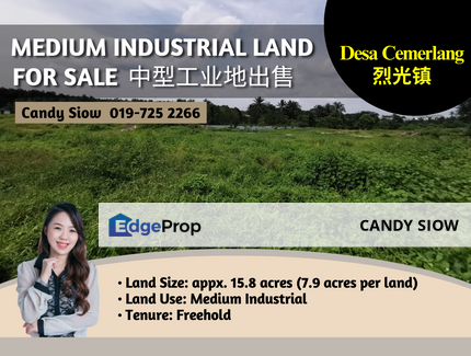 Desa Cemerlang 15.8 acres Medium Industrial Land, Johor, Ulu Tiram