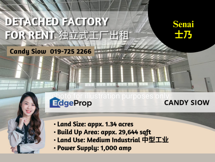 Senai BUA 30k 1,000 amp 1.5 Storey Detached Factory, Johor, Senai