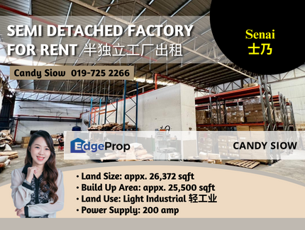 Senai BUA 25k Semi Detached Factory, Johor, Senai