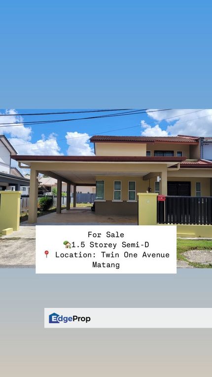 1.5 STOREY SEMI D HOUSE AT TWIN ONE AVENUE FOR SALE, Sarawak, Kuching