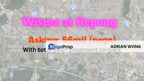 Freehold Wisma Kepong Menjalara, Hot Demand Area, Easy Access via LDP, DUKE, Kuala Lumpur, Kepong