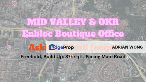Mid Valley & OKR Enbloc Office FREEHOLD, 5 Star Private Lobby, 3 minutes to Mid Valley, Kuala Lumpur, Mid Valley City