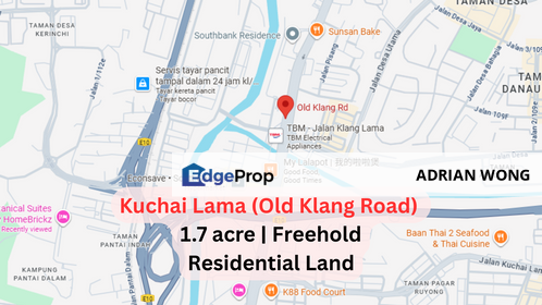 Kuchai Lama (Old Klang Road) 1.7acre Freehold Residential Land, Kuala Lumpur, Jalan Klang Lama (Old Klang Road)