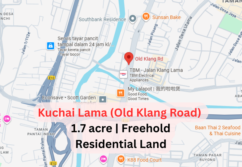 Kuchai Lama (Old Klang Road) 1.7acre Freehold Residential Land