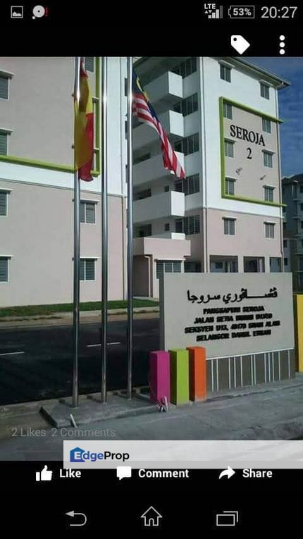 Level 1 Freehold Pangsapuri Seroja Setia Alam, Selangor, Setia Alam/Alam Nusantara