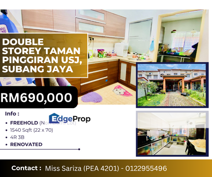 Renovated Double Storey Taman Pinggiran USJ 1, Subang Jaya, Selangor, USJ