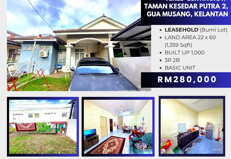 Teres Setingkat Taman Kesedar Putra 2, Gua Musang Kelantan