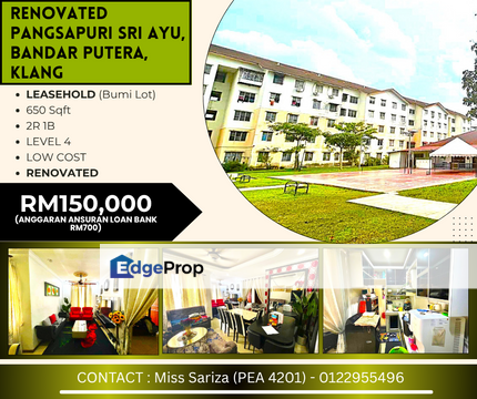 Renovated Apartment Seri Ayu, Bandar Putera Klang, Selangor, Klang