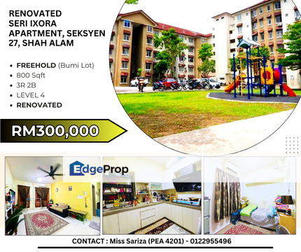 Renovated Seri Ixora Apartment, Seksyen 27 Shah Alam, Selangor, Shah Alam