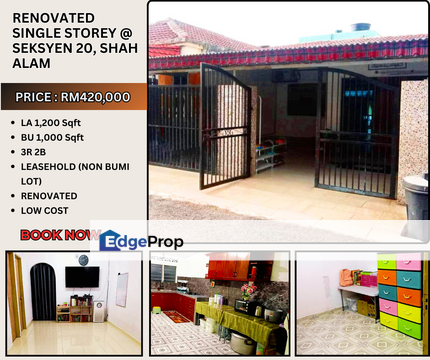 Renovated Single Storey at Seksyen 20, Shah Alam, Selangor, Shah Alam