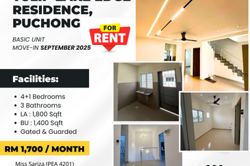 RUMAH 2 TINGKAT UNTUK DISEWA - Tulip Lake Edge Residence Puchong