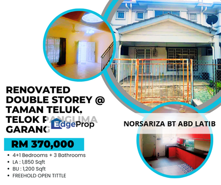 Paling Murah Rumah 2 Tingkat di Taman Telok, Telok Panglima Garang, Selangor, Telok Panglima Garang