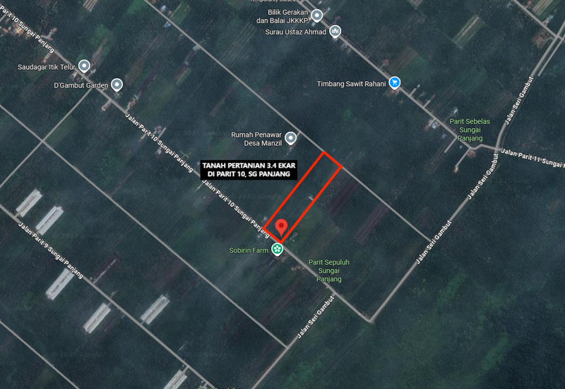 MURAH TANAH PERTANIAN 3.4 EKAR di Parit 10, Sg Panjang Sabak Bernam