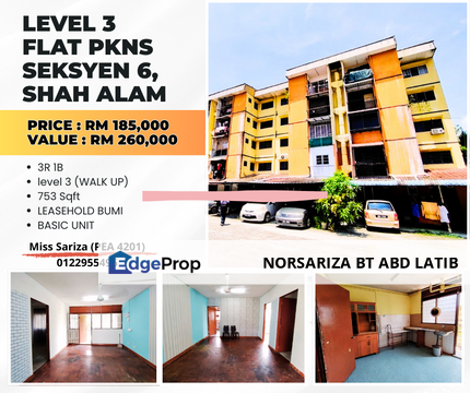 Level 3 Flat Pkns Seksyen 6, Shah Alam, Selangor, Shah Alam