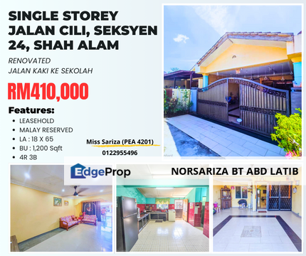 Jalan Kaki Ke Sekolah Teres 2 Tingkat Seksyen 24 Shah Alam, Selangor, Shah Alam