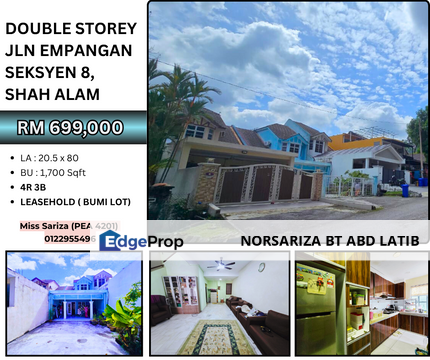 Renovated 4R 3B Double Storey Seksyen 8, Shah Alam, Selangor, Shah Alam