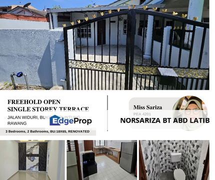 FREEHOLD OPEN + RENOVATED Single Storey Bukit Beruntung Rawang, Selangor, Rawang