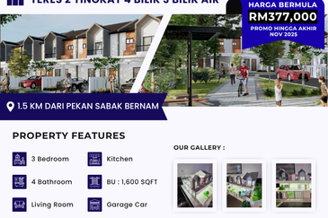 Projek Rumah Baru 2 Tingkat Freehold 1.5Km dari Pekan Sabak Bernam