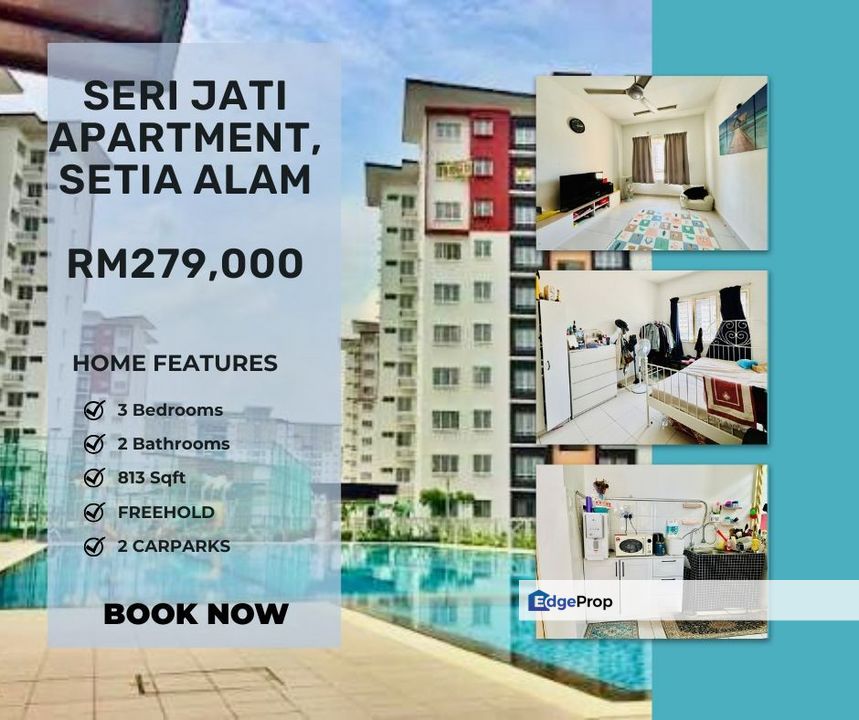 FREEHOLD + 2 CARPARKS Seri Jati Apartment Setia Alam, Selangor, Setia Alam/Alam Nusantara