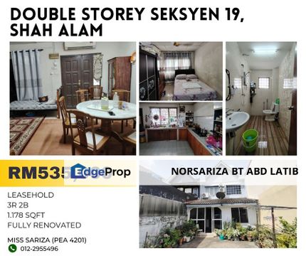 FULLY RENOVATED Double Storey Seksyen 19, Shah Alam, Selangor, Shah Alam