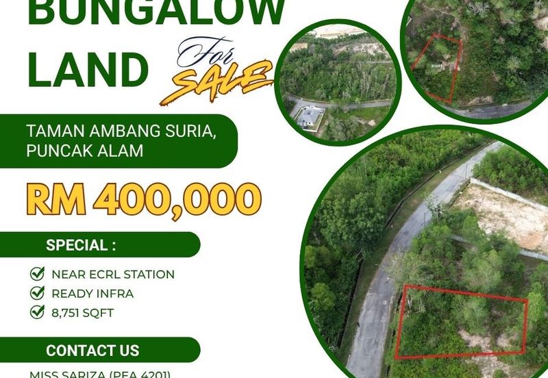 LOT BANGLO Berdekatan Stesyen ECRL Puncak Alam