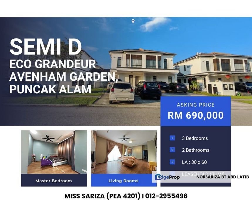 Semi D Eco Grandeur Avenham Garden Puncak Alam, Selangor, Bandar Puncak Alam