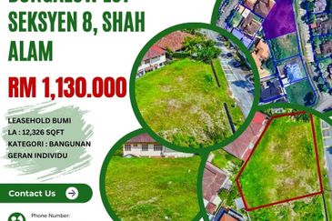 Bungalow Flat Land at Seksyen 8 Shah Alam