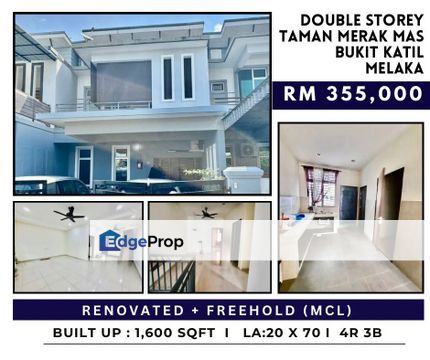 Renovated 4R3B Double Storey Tmn Merak Mas, Bukit Katil Melaka, Melaka, Bukit Katil