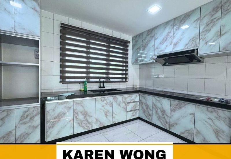 KITCHEN CABINET & FULLY GRILLE AMARYN BUKIT BANYAN 2 Storey Terrace House for RENT