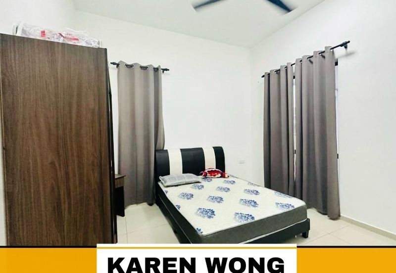 FULLY GATED & GUARDED SP SAUJANA PERMAI 1 Storey SEMI DETACHED for RENT