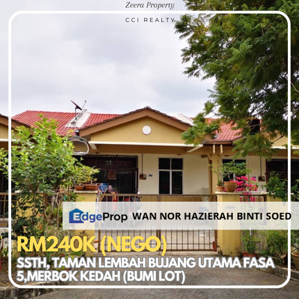 FULLY LOAN‼️MURAH RUMAH TERES SETINGKAT UNTUK DIJUAL‼️TAMANLEMBAH BUJANG UTAMA FASA 5 BEDONG SP‼️, Kedah, Kuala Muda