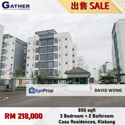Klebang @ Casa Residences | 3 Bedroom 2 Bathroom @ 850 sqft, Perak, Kinta
