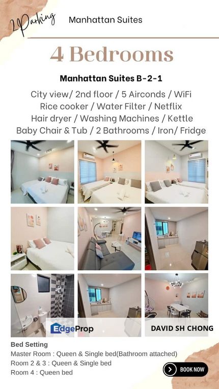 4Bed 2Bath Manhattan Condominium Freehold [1217Sqft], Perak, Ipoh