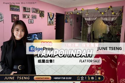Tampoi Indah 3 Bedroom Flat For Sale, Johor, Johor Bahru